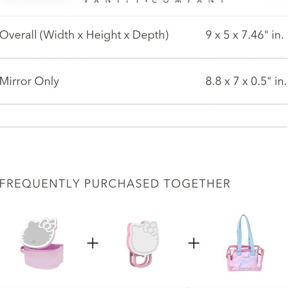 Impressions X Hello Kitty Carry Case w/LED Makeup Mirror - Picture 10 of 12